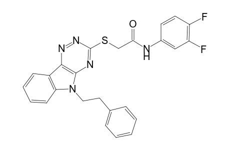 N-(3,4-difluorophenyl)-2-[(5-phenethyl-[1,2,4]triazino[5,6-b]indol-3-yl)sulfanyl]acetamide
