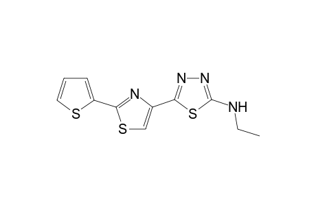5-Ethylamino-2-[2-(2-thienyl)thiazo-4-yl]-1,3,4-thiadiazole
