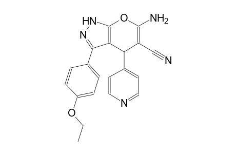 6-amino-3-(4-ethoxyphenyl)-4-(4-pyridinyl)-1,4-dihydropyrano[2,3-c]pyrazole-5-carbonitrile