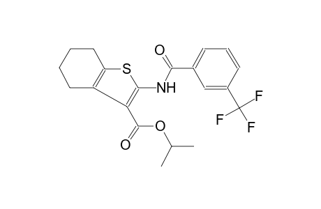 benzo[b]thiophene-3-carboxylic acid, 4,5,6,7-tetrahydro-2-[[3-(trifluoromethyl)benzoyl]amino]-, 1-methylethyl ester