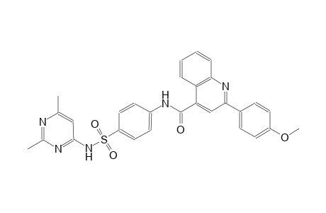 N-(4-{[(2,6-dimethyl-4-pyrimidinyl)amino]sulfonyl}phenyl)-2-(4-methoxyphenyl)-4-quinolinecarboxamide