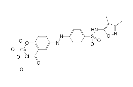 chloro[4-(2-{4-[(3,4-dimethyl-1,2-oxazol-5-yl)sulfamoyl]phenyl}diazen-1-yl)-2-formylphenoxy]copper tetrahydrate