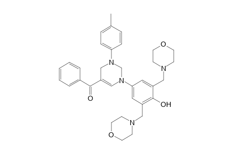 5-Benzoyl-(1-(3,5-bis(morpholinomethyl))-4-hydroxyphenyl)-3-p-tolyl-1,2,3,4-tetrahydro-pyrimidine