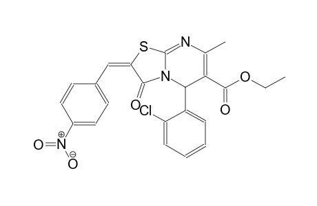 ethyl (2E)-5-(2-chlorophenyl)-7-methyl-2-(4-nitrobenzylidene)-3-oxo-2,3-dihydro-5H-[1,3]thiazolo[3,2-a]pyrimidine-6-carboxylate