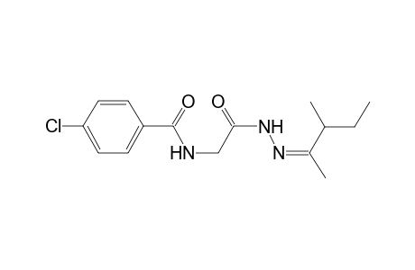 4-Chloro-N-(2-[(2Z)-2-(1,2-dimethylbutylidene)hydrazino]-2-oxoethyl)benzamide