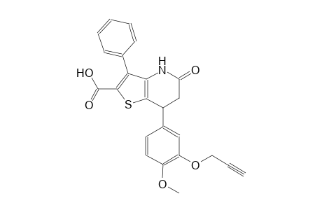thieno[3,2-b]pyridine-2-carboxylic acid, 4,5,6,7-tetrahydro-7-[4-methoxy-3-(2-propynyloxy)phenyl]-5-oxo-3-phenyl-
