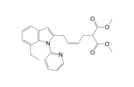 (Z)-Dimethyl 2-{4-[7-ethyl-1-(pyridin-2-yl)-1H-indol-2-yl]but-2-en-1-yl}malonate