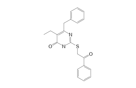 6-BENZYL-5-ETHYL-2-[(PHENYLCARBONYLMETHYL)-THIO]-PYRIMIDIN-4(3H)-ONE