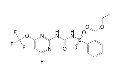 Benzoic acid, 2-[[[[[4-fluoro-6-(trifluoromethoxy)-2-pyrimidinyl]amino]carbonyl]amino]sulfonyl]-, ethyl ester