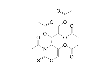 N-ACETYL-5-O-ACETYL-4-(1',2',3'-TRI-O-ACETYL-D-ERYTHRO-TRIITOL-1-YL)-TETRAHYDRO-1,3-OXAZINE-2-THIONE