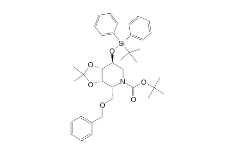 TERT.-BUTYL-(2R,3S,4R,5S)-2-(BENZYLOXYMETHYL)-3,4-O-ISOPROPYLIDENE-5-(TERT.-BUTYLDIPHENYLSILYLOXY)-PIPERIDINE-1-CARBOXYLATE