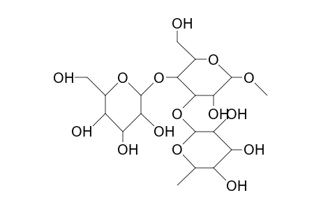 Methyl <A-D-glucopyranosyl(1->4)>-<A-L-fucopyranosyl(1->3)>-A-D-galactopyranoside