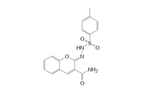 (2Z)-2-{[(4-methylphenyl)sulfonyl]hydrazono}-2H-chromene-3-carboxamide