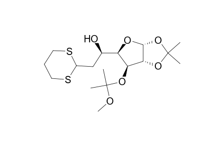 .alpha.-D-gluco-Heptodialdo-1,4-furanose, 6-deoxy-3-O-(1-methoxy-1-methylethyl)-1,2-O-(1-methylethylidene)-, cyclic 1,3-propanediyl mercaptal