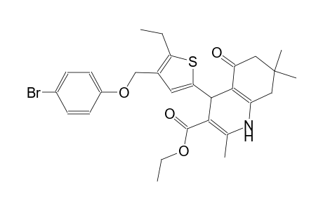 ethyl 4-{4-[(4-bromophenoxy)methyl]-5-ethyl-2-thienyl}-2,7,7-trimethyl-5-oxo-1,4,5,6,7,8-hexahydro-3-quinolinecarboxylate