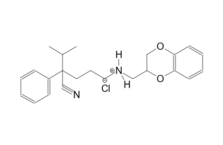 4-cyano-N-(2,3-dihydro-1,4-benzodioxin-2-ylmethyl)-5-methyl-4-phenyl-1-hexanaminium chloride