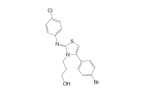 3-(4-(4-bromophenyl)-2-[(4-chlorophenyl)imino]-1,3-thiazol-3(2H)-yl)-1-propanol
