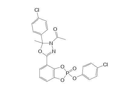 1-[2-(4-CHLOROPHENYL)-5-[2-(4-CHLOROPHENOXY)-1,3,2-BENZODIOXA-PHOSPHOLE-4-YL-2-OXIDE]-2-METHYL-1,3,4-OXADIAZOLE-3(2H)-YL]-ETHANONE