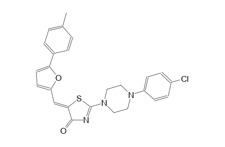 (5Z)-2-[4-(4-chlorophenyl)-1-piperazinyl]-5-{[5-(4-methylphenyl)-2-furyl]methylene}-1,3-thiazol-4(5H)-one