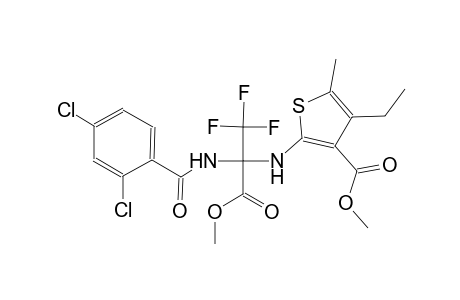 3-Thiophenecarboxylic acid, 2-[[1-[(2,4-dichlorobenzoyl)amino]-2,2,2-trifluoro-1-(methoxycarbonyl)ethyl]amino]-4-ethyl-5-methyl-, methyl ester