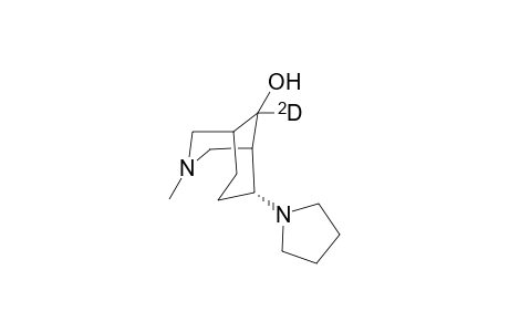 9-Deuterio-6-.alpha.-(n-pyrrolidinyl)-3-aza-3-methylbicyclo(3.3.1)nonan-syn-9-ol