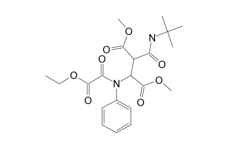 DIMETHYL-2-[(TERT.-BUTYLAMINO)-CARBONYL]-3-[(2-ETHOXY-2-OXOACETYL)-ANILINO]-SUCCINATE;MAJOR-ISOMER