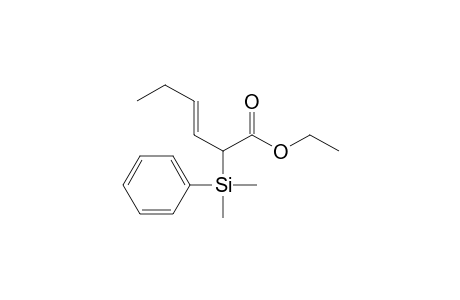 (E)-2-[dimethyl(phenyl)silyl]-3-hexenoic acid ethyl ester