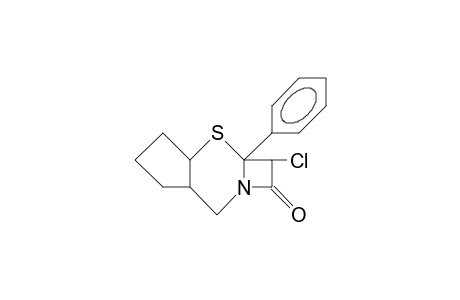 2-Chloro-2a-phenyl-2R,2ac, 3at,4,5,6,6ac,7-octahydro-1H-azeto(2,1-B)cyclopenta(E)-1,3-thiazin-1-one