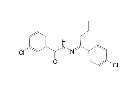 benzoic acid, 3-chloro-, 2-[(E)-1-(4-chlorophenyl)butylidene]hydrazide