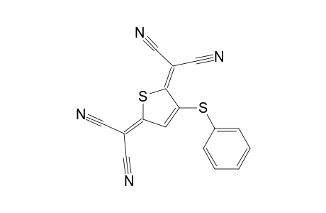 Propanedinitrile, 2,2'-[3-(phenylthio)-2,5-thiophenediylidene]bis-