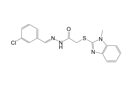acetic acid, [(1-methyl-1H-benzimidazol-2-yl)thio]-, 2-[(E)-(3-chlorophenyl)methylidene]hydrazide