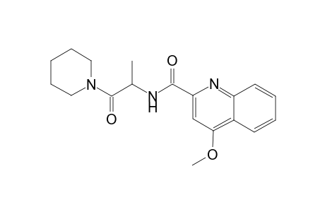 4-Methoxy-N-(1-oxidanylidene-1-piperidin-1-yl-propan-2-yl)quinoline-2-carboxamide