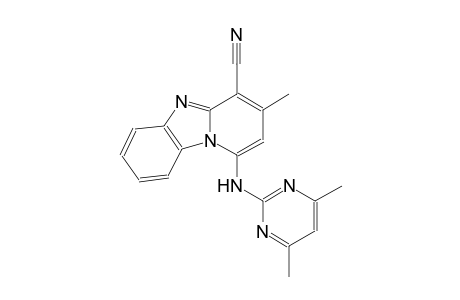 1-[(4,6-dimethyl-2-pyrimidinyl)amino]-3-methylpyrido[1,2-a]benzimidazole-4-carbonitrile