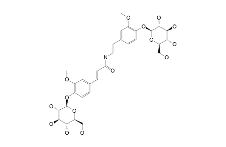 ARISTOMANOSIDE;4,4'-DIGLUCOPYRANOSIDE-OF-N-FERULOYL-3-METHOXYTYRAMINE
