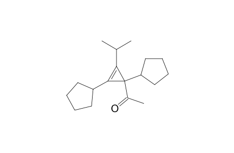 Ethanone, 1-[1,2-dicyclopentyl-3-(1-methylethyl)-2-cyclopropen-1-yl]-