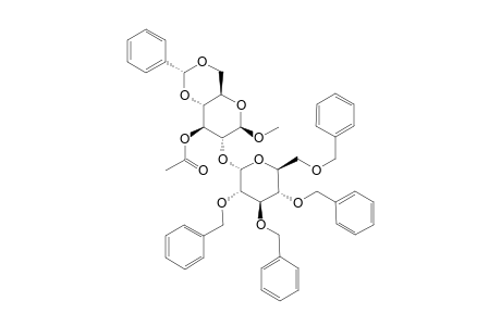 METHYL-3-O-ACETYL-4,6-O-BENZYLIDENE-2-O-(2,3,4,6-TETRA-O-BENZYL-ALPHA-D-GLUCOPYRANOSYL)-BETA-D-GLUCOPYRANOSIDE