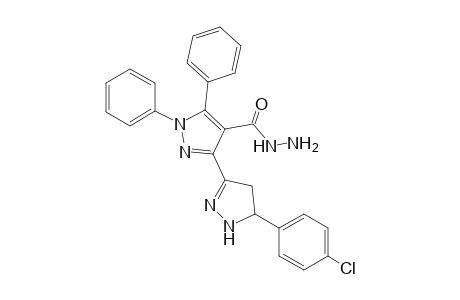 5'-(4-Chlorophenyl)-1,5-diphenyl-4',5'-dihydro-1H,1'H-[3,3'-bipyrazole]-4-carbohydrazide