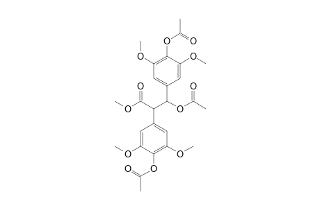 3-acetoxy-2,3-bis(4-acetoxy-3,5-dimethoxy-phenyl)propionic acid methyl ester