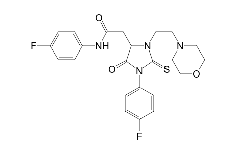 N-(4-fluorophenyl)-2-[1-(4-fluorophenyl)-3-(2-morpholin-4-ylethyl)-5-oxidanylidene-2-sulfanylidene-imidazolidin-4-yl]ethanamide