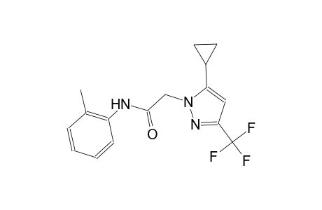 2-[5-cyclopropyl-3-(trifluoromethyl)-1H-pyrazol-1-yl]-N-(2-methylphenyl)acetamide