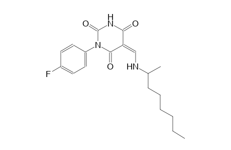 (5Z)-1-(4-fluorophenyl)-5-{[(1-methylheptyl)amino]methylene}-2,4,6(1H,3H,5H)-pyrimidinetrione