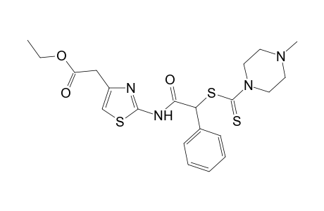 Ethyl 2-[2'-(4"-methyl-1''-tetrahydropyrazinyl)thiocarbamoyl]phenylthio]acylamino]-thiazol-4-acetate