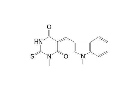 (5Z)-1-methyl-5-[(1-methyl-3-indolyl)methylidene]-2-sulfanylidene-1,3-diazinane-4,6-dione