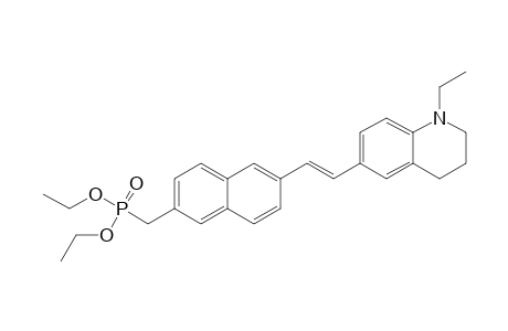 Phosphonic acid, P-[[6-[2-(1-ethyl-1,2,3,4-tetrahydro-6-quinolinyl)ethenyl]-2-naphthalenyl]methyl]-, diethyl ester