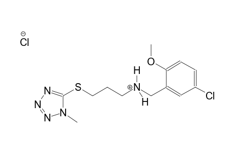 N-(5-chloro-2-methoxybenzyl)-3-[(1-methyl-1H-tetraazol-5-yl)sulfanyl]-1-propanaminium chloride