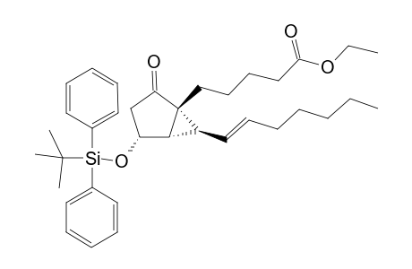 4-(tert-Butyldiphenylsilyloxy)-6-heptenyl-1-(4-ethoxycarbonylbutyl)bicyclo[3.1.0]hexane-2-one isomer