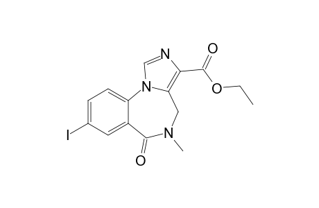 Ethyl 8-iodo-5-methyl-6-oxo-5,6-dihydro-4H-imidazo[1,5-a]-[1,4]benzodiazepine-3-carboxylate
