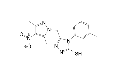 5-[(3,5-dimethyl-4-nitro-1H-pyrazol-1-yl)methyl]-4-(3-methylphenyl)-4H-1,2,4-triazole-3-thiol