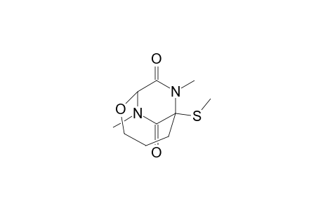 2-Oxa-7,9-diazabicyclo[4.2.2]decane-8,10-dione, 7,9-dimethyl-6-(methylthio)-