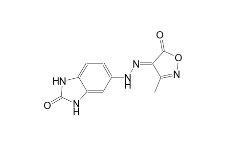(4E)-3-methyl-4,5-isoxazoledione 4-[(2-oxo-2,3-dihydro-1H-benzimidazol-5-yl)hydrazone]